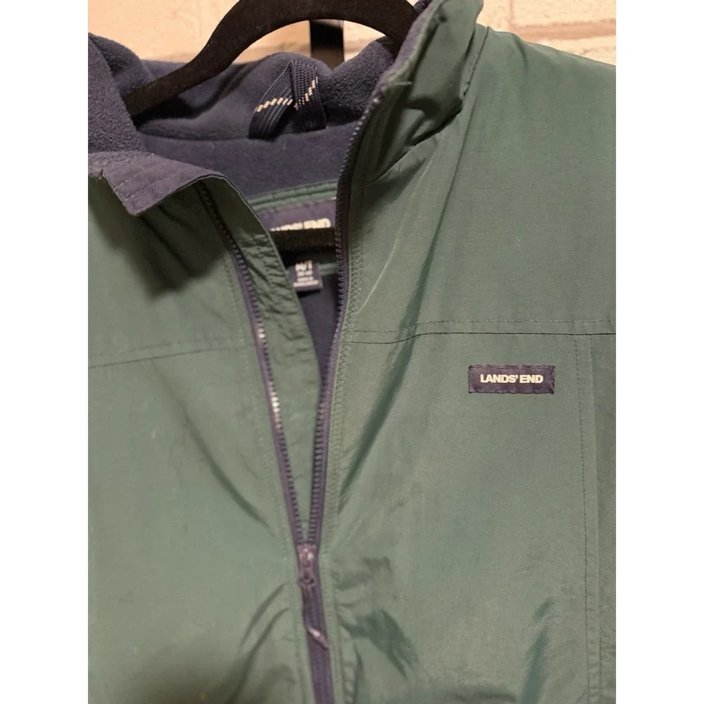 Lands' End Men's Classic‎ Squall Waterproof Insulated Jacket Green M/T 38-40